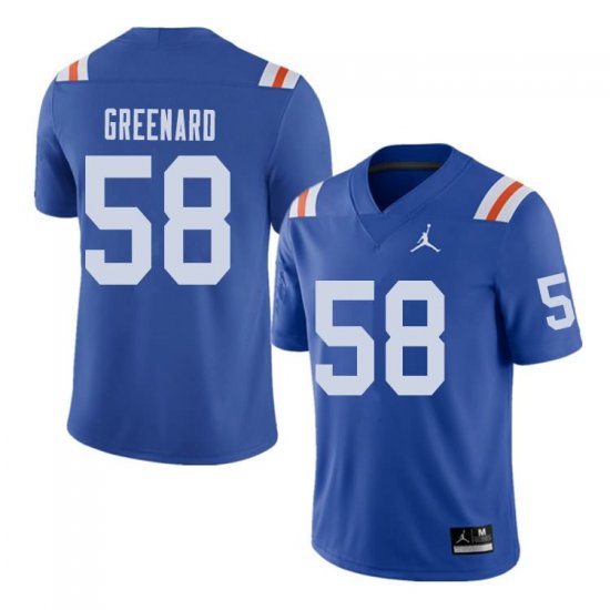 Men's Florida Gators #58 Jonathan Greenard NCAA Jordan Brand Royal Throwback Alternate Authentic Stitched College Football Jersey NPA8762VV